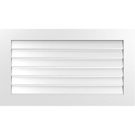 Ekena Millwork Vertical Surface Mount PVC Gable Vent: Functional, w/ 3-1/2"W x 1"P Standard Frame, 42"W x 24"H GVPVE42X2401SF
